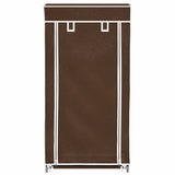 Shoe Cabinet with Cover 58 x 28 x 106 cm Brown Fabric