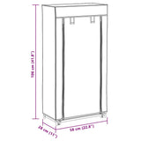 Shoe Cabinet with Cover 58 x 28 x 106 cm Brown Fabric