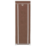 Fabric Shoe Cabinet with Cover 162 x 57 x 29 cm Brown - Top-Down View