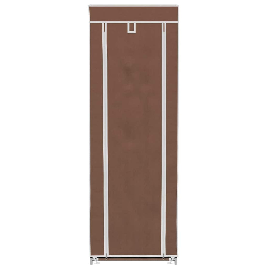 Fabric Shoe Cabinet with Cover 162 x 57 x 29 cm Brown