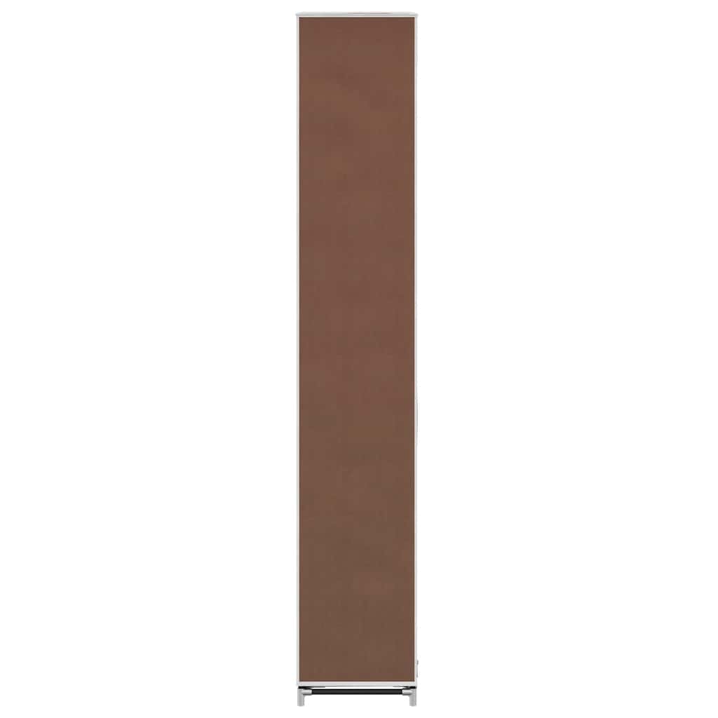 Fabric Shoe Cabinet with Cover 162 x 57 x 29 cm Brown
