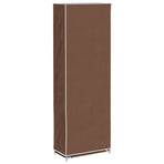Fabric Shoe Cabinet with Cover 162 x 57 x 29 cm Brown