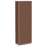 Fabric Shoe Cabinet with Cover 162 x 57 x 29 cm Brown - Rear View