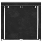 Fabric Shoe Cabinet with Cover 115 x 28 x 110 cm Black