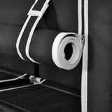 Fabric Shoe Cabinet with Cover 115 x 28 x 110 cm Black - 45-Degree Angle