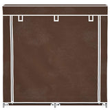 Fabric Shoe Cabinet with Cover 115 x 28 x 110 cm Brown
