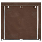 Fabric Shoe Cabinet with Cover 115 x 28 x 110 cm Brown