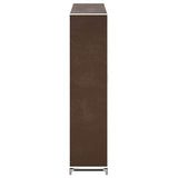Fabric Shoe Cabinet with Cover 115 x 28 x 110 cm Brown