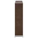 Fabric Shoe Cabinet with Cover 115 x 28 x 110 cm Brown