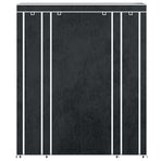 Fabric Wardrobe with Compartments and Rods 45x150x176 cm Black