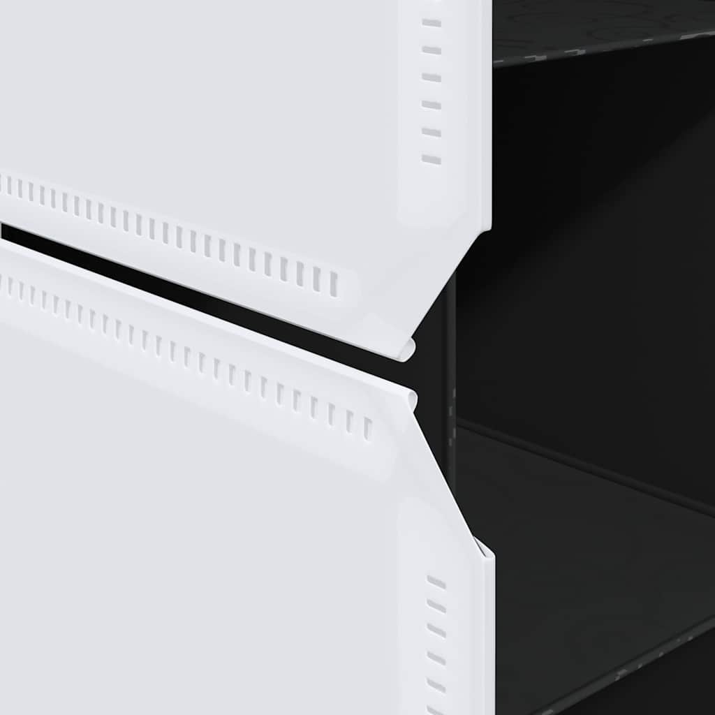 Modular Cabinet with 9 Compartments 109x36.5x143 cm Black and White