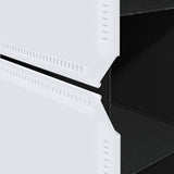Modular Cabinet with 9 Compartments 109x36.5x143 cm Black and White