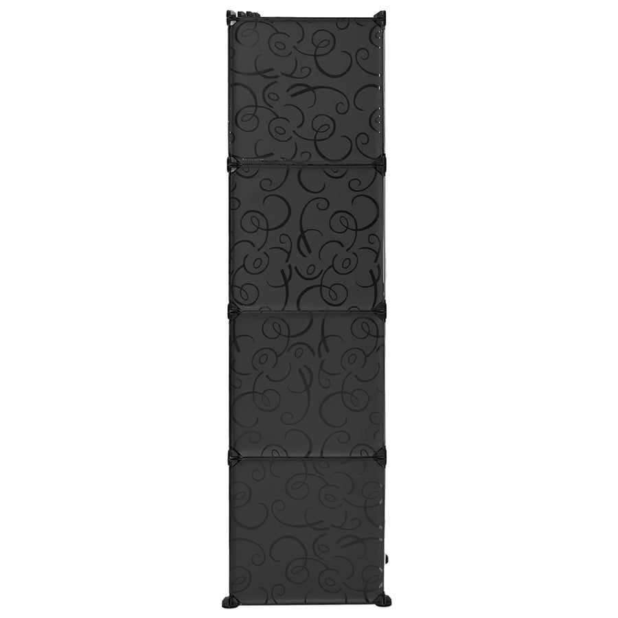 Modular Cabinet with 9 Compartments 109x36,5x143 cm Black and White
