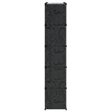 Modular Cabinet 14 Compartments Black and White 37x146x180.5 cm
