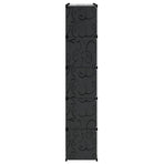 Modular Cabinet 14 Compartments Black and White 37x146x180.5 cm