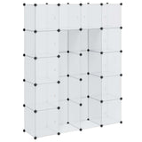 Modular Cabinet 14 Compartments White 37x146x180.5 cm - Front View