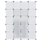 Modular Cabinet 14 Compartments White 37x146x180.5 cm - Top-Down View