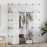 Modular Cabinet 14 Compartments White 37x146x180.5 cm