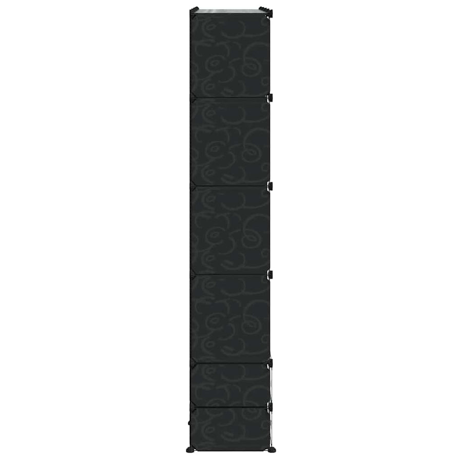 Modular Cabinet 18 Compartments Black and White 37x146x180.5 cm