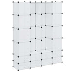 Modular Cabinet 18 Compartments White 37x146x180.5 cm