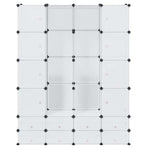 Modular Cabinet 18 Compartments White 37x146x180.5 cm
