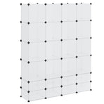 Modular Cabinet 18 Compartments White 37x146x180.5 cm