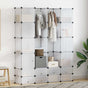 Modular Cabinet 18 Compartments White 37x146x180.5 cm