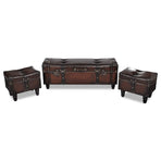 Storage Bench Set Brown 3 pcs
