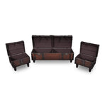 Storage Bench Set Brown 3 pcs