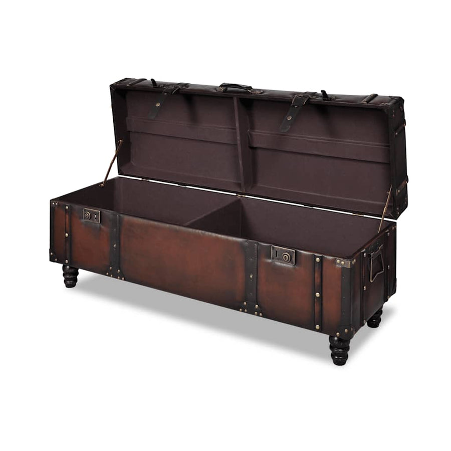 Storage Bench Set Brown 3 pcs