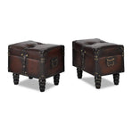 Storage Bench Set Brown 3 pcs