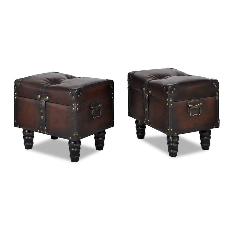 Storage Bench Set Brown 3 pcs
