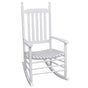 Rocking Chair with Curved Seat White Wood