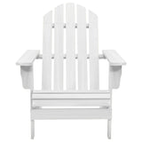 Garden Chair Wood White - Front View