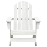 Garden Rocking Chair Wood White - Front View
