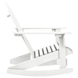 Garden Rocking Chair Wood White - Side View