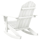Garden Rocking Chair Wood White - Top-Down View