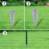 Euro Fence Steel 10 x 1.0 m Green - Side View