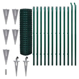 Euro Fence Steel 25x1.5 m Green - Front View