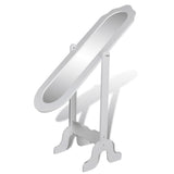 Free Standing Mirror White Adjustable - Top-Down View
