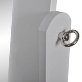 Free Standing Mirror White Adjustable - Close-Up Angle