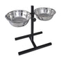 Adjustable Double Diner Pet Dog Feeding Stand & 2x4.1L Bowls