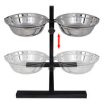 Adjustable Double Diner Pet Dog Feeding Stand & 2x4.1L Bowls