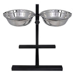 Adjustable Double Diner Pet Dog Feeding Stand & 2x4.1L Bowls