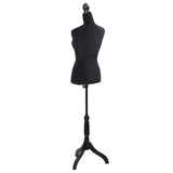 Ladies Bust Display Black Female Dressmakers Dummy Mannequin - Top-Down View