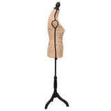 Ladies Bust Display Bust Brown Black Jute Female Dressmakers Dummy Mannequin Display - Side View