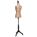 Ladies Bust Display Bust Brown Black Jute Female Dressmakers Dummy Mannequin Display - Top-Down View