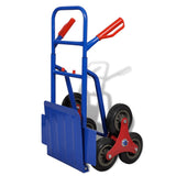 Folding Sack Truck with 6 Wheels Blue - Side View