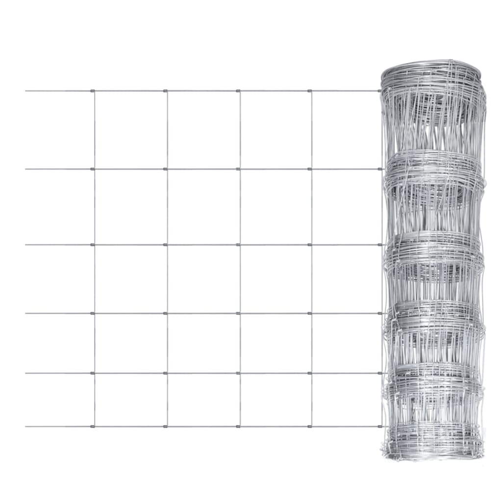 Garden Fence Galvanised Steel 50 m 80 cm