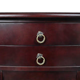 Nightstand with 2 Drawers Brown - Top-Down View
